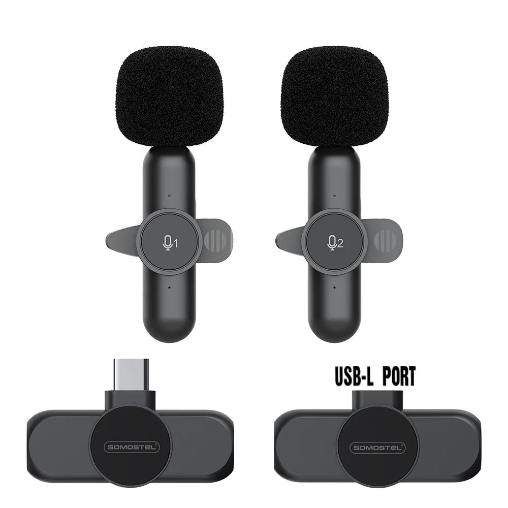 SOMOSTEL SMS-GM18 Wireless 1 To 2 Lavalier Microphone